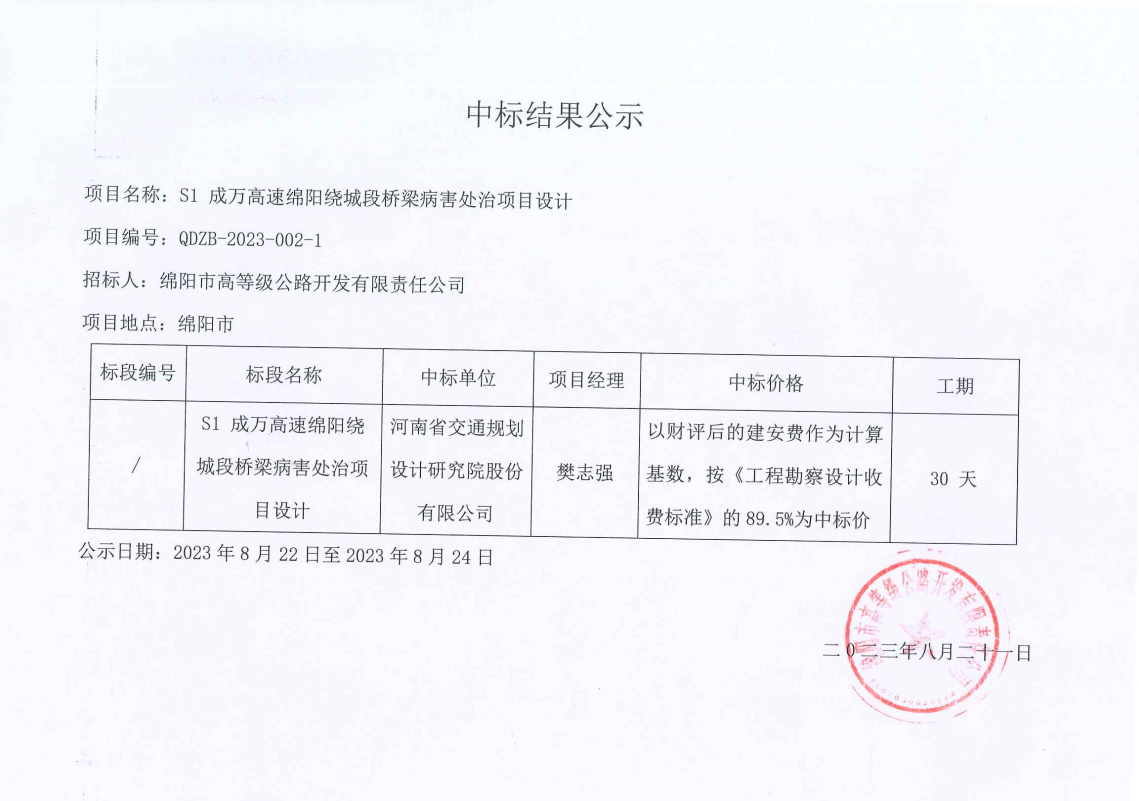 S1成万高速绵阳绕城段桥梁病害处治项目设计中标结果公示.png